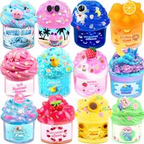 KUALUDJIT Kit de Slime Butter e Crystal com 12 Unidades 30 ml KUALUDJIT Kit de Slime Butter e Crystal com 12 Unidades 30 ml
