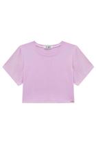 Kukie Blusa Boxy Over em Meia Malha Lilas