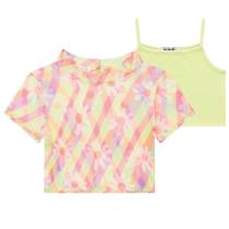 Kukie Blusa Boxy Tule e Top Cotton Colorido