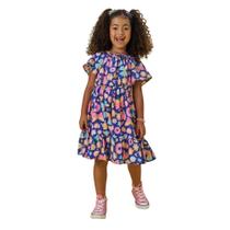 Kukie Vestido Light Peach Floral Colorido Kukie Vestido Light Peach Floral Colorido