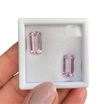 Kunzita Baguete Retangular Par 12,72ct