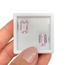 Kunzita Baguete Retangular Par 13,44ct