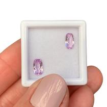 Kunzita Pink Cushion Baguete Par 1,24ct Kunzita Pink Cushion Baguete Par 1,24ct