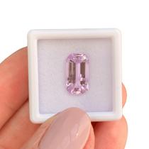 Kunzita Rosa Retangular Baguete 4,82ct