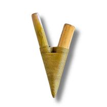 Kuripe de Bambu Amarelo Queimado Simples