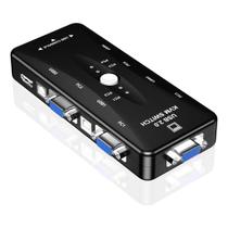 Kvm Switch 4 Portas Vga Usb Chaveador Monitor Teclado