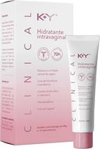 KY Clinical Hidratante Intravaginal 30g Gel com Ácido Lático e Vitamina E, 10 Aplicadores Descartáveis, Hidratação Na