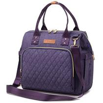 KYALOU Saco de fralda pequeno Tote, Mini mochila fralda de bebê para mamãe e papai, multi-função impermeável Travel Back Pack para meninos e meninas (roxo)