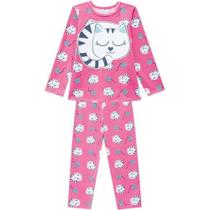 Kyly Pijama Infantil Feminino Manga Longa 207527 Cor Pink