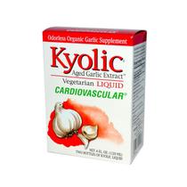 Kyolic envelhecido extrato de alho líquido, cardiovascular vegetariano, 4 onças (embalagem pode variar)