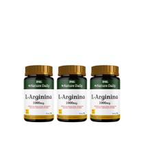 L-Arginina 1000 mg Nature Daily 60 Cápsulas Kit com 3 unidades L-Arginina 1000 mg Nature Daily 60 Cápsulas Kit com 3 unidades