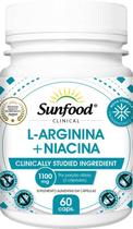 L-Arginina + Niacina 1100mg 60 Cápsulas - Sunfood