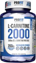 L-carnitina 2000 Queimador Gordura 60 Tabletes Concentrados Profit Labs