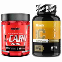 L-Carnitina 60 Caps Integral + Vitamina C 120 Caps Growth