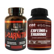 L-Carnitina + L-Tartarato 120 Cápsulas 500mg + Fnb Cafeína + Taurina 60 Cápsulas 500mg