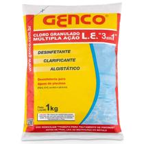 L.E. Cloro Granulado Multipla Acao 3 Em 1 1Kg Genco