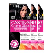 L'Oréal Paris Coloração Casting Creme Gloss Kit - 100 Preto Noite L'Oréal Paris Coloração Casting Creme Gloss Kit - 100 Preto Noite
