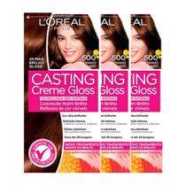 L'Oréal Paris Coloração Casting Creme Gloss Kit - 500 Castanho Claro L'Oréal Paris Coloração Casting Creme Gloss Kit - 500 Castanho Claro
