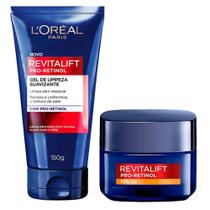 L'Oréal Paris Kit - Gel de Limpeza Facial + Creme Facial Antirrugas
