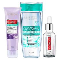 L'Oréal Paris Kit - Gel de Limpeza + Sérum Preenchedor + Água Micelar Efeito Matte L'Oréal Paris Kit - Gel de Limpeza + Sérum Preenchedor + Água Micelar Efeito Matte