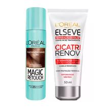L'Oréal Paris Magic Retouch + Cicatri Renov Kit - Leave-In + Corretivo Capilar Castanho Claro L'Oréal Paris Magic Retouch + Cicatri Renov Kit - Leave-In + Corretivo Capilar Castanho Claro