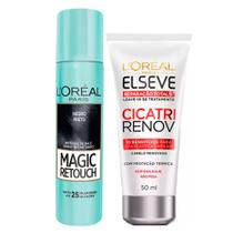L'Oréal Paris Magic Retouch + Cicatri Renov Kit - Leave-In + Corretivo Capilar Preto L'Oréal Paris Magic Retouch + Cicatri Renov Kit - Leave-In + Corretivo Capilar Preto