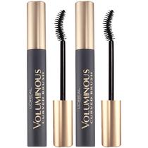 L'Oreal Paris Maquiagem Voluminous Original Volume Building Mascara com Pincel Curvo, Preto, 2 Conde