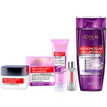 L'Oréal Paris Revitalift Hialurônico Kit Água Micelar + Gel de Limpeza + Creme Anti-idade Diurno + Sérum L'Oréal Paris Revitalift Hialurônico Kit Água Micelar + Gel de Limpeza + Creme Anti-idade Diurno + Sérum