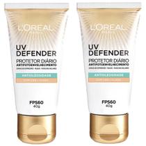 L'Oréal Paris UV Defender Kit - 2 Protetores Solares Faciais FPS60 cor Clara