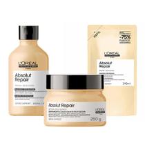 L'Oréal Professionnel Absolut Repair Gold Quinoa + Protein Kit - Máscara de Tratamento + Shampoo + Refil Shampoo L'Oréal Professionnel Absolut Repair Gold Quinoa + Protein Kit - Máscara de Tratamento + Shampoo + Refil Shampoo