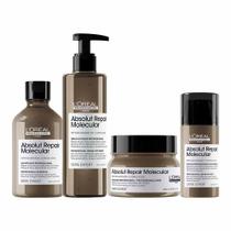 L'Oréal Professionnel Absolut Repair Molecular Kit de Tratamento Capilar: Shampoo + Sérum + Máscara + Leave-in Para Cabelos Danificados L'Oréal Professionnel Absolut Repair Molecular Kit de Tratamento Capilar: Shampoo + Sérum + Máscara + Leave-in Para Cabelos Danificados