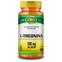 L-Treonina Unilife 500mg 60 Cápsulas