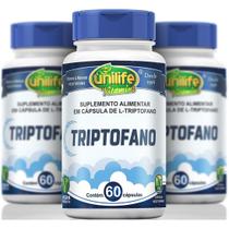 L-Triptofano Vegano 60 Cápsulas de 300mg Kit com 3