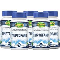 L-Triptofano Vegano 60 Cápsulas de 300mg Kit com 5