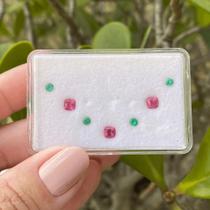 L0042 1,39ct 7ø - Rubelita + Esmeralda L0042 1,39ct 7ø - Rubelita + Esmeralda