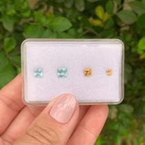 L0115 1,85ct 4ø - Água Marinha + Topázio Imperial