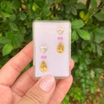 L0117 6,64ct 6ø - Citrino + Safira Rosa +