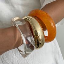 L02128-Pulseira Feminino Bracelete Acrílico Festa Réveillon Balada Design Irregular Transparência L02128-Pulseira Feminino Bracelete Acrílico Festa Réveillon Balada Design Irregular Transparência