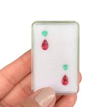 L0220 2,25ct 4ø - Esmeralda + Rubelita