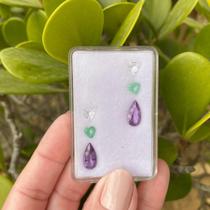 L0225 4,72ct 6ø - Esmeralda + Ametista + L0225 4,72ct 6ø - Esmeralda + Ametista +