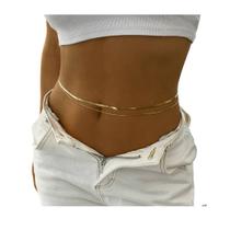 L0240-Body Chain Bijuteria Luxo Duplo Corporal Cintura Ag2601