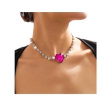 L0303-Colar Bijuteria Festa Luxo Gargantilha Coração Strass M0226 L0303-Colar Bijuteria Festa Luxo Gargantilha Coração Strass M0226