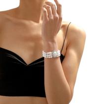 L0351-Pulseira Feminino Pérola Brnaca Barroca Cravejado Festa Réveillon Casamento Noiva Namorados L0351-Pulseira Feminino Pérola Brnaca Barroca Cravejado Festa Réveillon Casamento Noiva Namorados