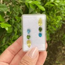 L0362 6,85ct 6ø - Green Gold + London Blue +