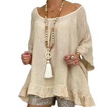 L0401-Colar Feminino Longo Bijuteria Artesanal Havaiano Praia X02