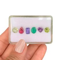 L0416 7,23ct 6ø - Tanzanita + Esmeralda +