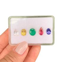 L0418 6,49ct 5ø - Esmeralda + Rubelita L0418 6,49ct 5ø - Esmeralda + Rubelita