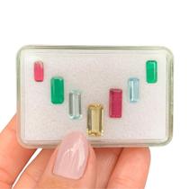 L0437 5,83ct 7ø - Rubelita + Esmeralda +