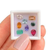 L0470 3,72ct 8ø - Topázio Imperial + Agua Marinha +