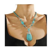 L0501-Colar Bijuteria Festa Luxo Chique Pedraria Elegante M2813
